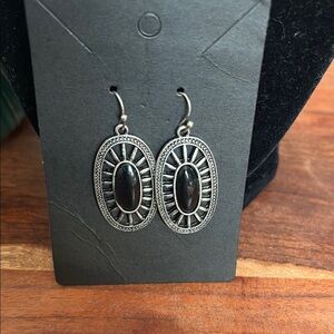 Elegant Silver Oval Earrings